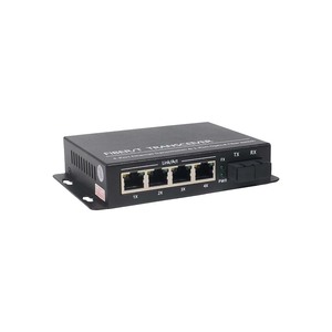 Transceiver monomode à double fibre DC5V, 4 ports RJ45 10/100M + 1 port Ethernet fibre optique SC 155M - Product Image 1