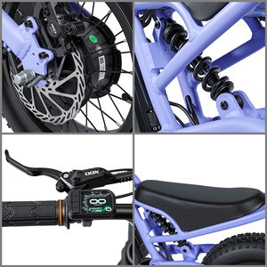 <span class=keywords><strong>Mini</strong></span> moto électrique pour enfants, sans balais, batterie au lithium 36V350W, double suspension, pneu gras 16x4 pour l'aventure et l'entraînement en plein air - Product Image 4