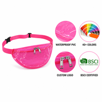 Sac banane personnalisé, sac de taille, sacoche de hanche, sacoche de taille transparente en PVC TPU, impression personnalisée, vente en gros, fabricant OEM