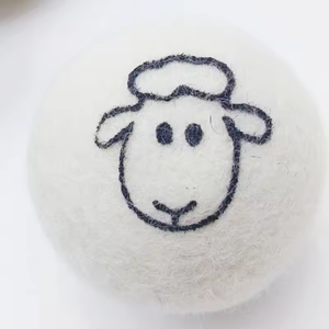 6pcs Reusable 7cm Wool Dryer <strong>Balls</strong> Custom Printed Organic Natural Fabric Softener Cleaning Laundry <strong>Washing</strong> <strong>Balls</strong> With Cotton Bag - Product Image 2