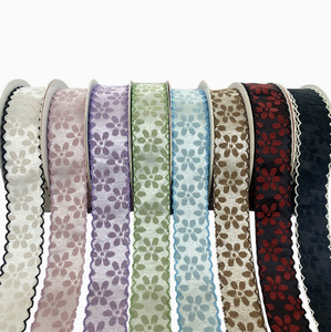 New 2.5cm fringe velvet ribbon for hair accessories Hair <b>clip</b> with <b>bow</b>-shaped decorative petals ribbon - Product Image 1