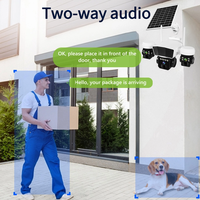 Wistino 4G Farm Solar Camera 3 Lens PIR Human Motion Tracking Alarm Night Vision Full Color Solar Powered Security Camera