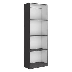Benzoni Office DB <b>Bookcase</b> in Matt Gray/White Modern Office <b>Bookcases</b> & <b>Bookshelves</b> - Product Image 5