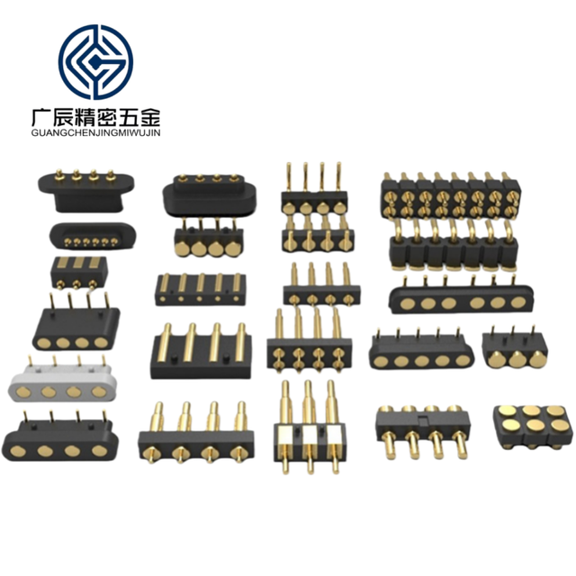 High Quality Gold Plated 2 3 4 5 6 7 8 Pin Male Female Pogo Pin Module SMT Pogo Pin Connector for Smart Devices