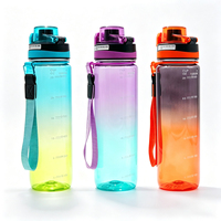 Bouteille d'eau de sport légère en Tritan de 800 ml, avec bouchon rabattable, anti-fuite, sans BPA, portable, pour les voyages et la randonnée