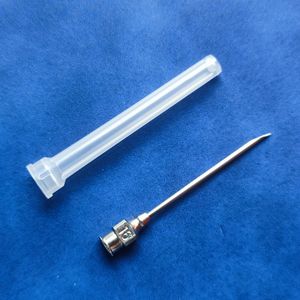 पुनः प्रयोज्य स्टेनलेस स्टील पशु पशु चिकित्सा सिरिंज सुई 14 जी-27 ग्राम पीतल निकल निदान और इंजेक्शन के लिए प्लास्टिक कैप के साथ - Product Image 2