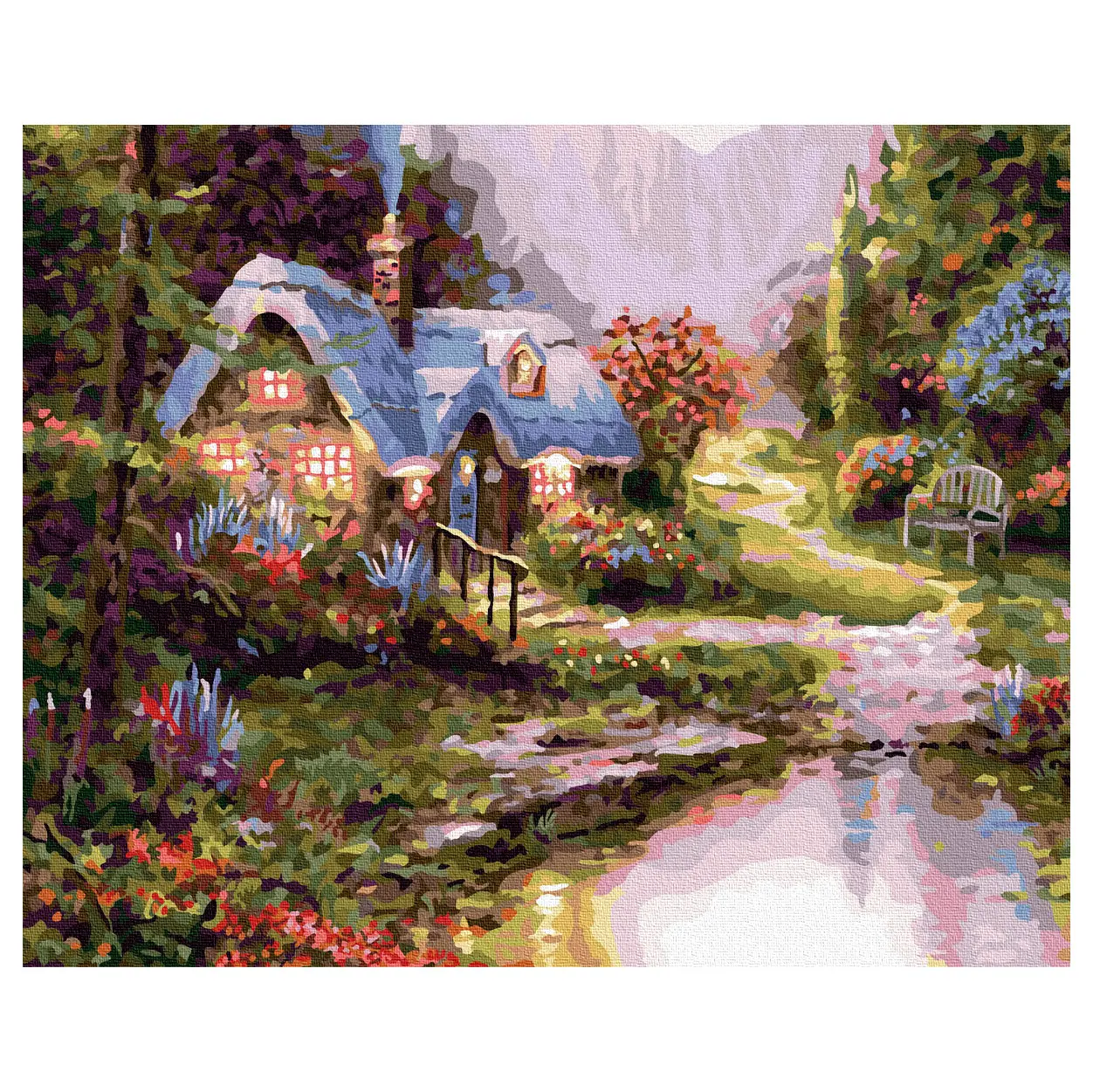 Paint boy G099 Home in Memory scenery canvas painting decorative painting wall art hand painting wholesale DIY paint by numbers