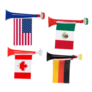 Cornetas de Animación Personalizadas con Bandera de EE. UU., Canadá y México, de Latón y Plástico, Plegables y Portátiles de 28 cm, Promocionales para Fútbol Soccer 2026 - Product Image 6