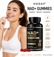 NAD+ 500mg Resvératrol CoQ10 Vitalité Cellulaire Gummies NAD+ pour le Bien-être Quotidien Soutien Énergétique Cellulaire 60 unités