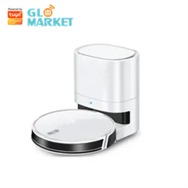 Glomarket Tuya WIFI Wet Dry Sweeper With Dust Ducket Strong Suction Adjustable Alexa Google Voice Control Vacuum Robot