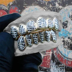 Hip hop <span class=keywords><strong>grillz</strong></span> moissanite diamant dents décoration 925 argent pour dents <span class=keywords><strong>grillz</strong></span> personnalisé - Product Image 4