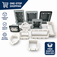 Boîtier de plafond électrique en PVC rond octogonal ETL CETL homologué, 1 poste, avec extension d'anneau, vente en gros