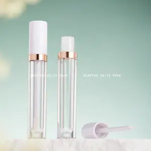 Logotipo personalizado Branco Transparente 3ml Vazio Eyelash Glue Garrafa Sobrancelha Soro Tubo Eyeliner Eyelash Growth Liquid Container