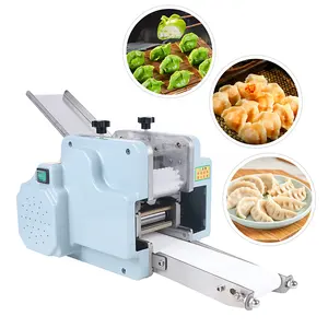 Máquina automática para fazer bolinhos/ravioli/empanada, Wonton elétrico, embalagem/prensa de massa, 60 unidades/min