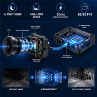 Kamera FPV Caddx Infra 1500TVL Zero Lux Night Vision Hitam Putih Lensa 2.8mm PAL CVBS MIPI CSI 5V-20V untuk Drone DIY