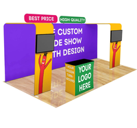 EYOU Luxury 10x20 Panneau LED numérique modulaire rectangulaire en aluminium, écran lumineux pour stand d'exposition, affichage rétroéclairé pour salon professionnel
