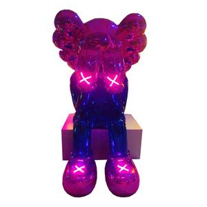 Scultura del fumetto della statua del mattone dell'orso della vetroresina elettrolitica leggera su misura nuova progettazione per la decorazione dell'interno ed all'aperto - Product Image 1