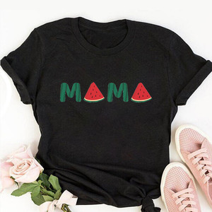 Felice giorno della mamma magliette bianche di cotone nero per le donne - Product Image 5