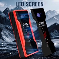 Nouveau gonfleur de pneus portable ABS, compresseur d'air pour voiture 12000mAh, pince intelligente, moniteur de pression des pneus pour démarreur de secours, machine tout-en-un
