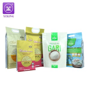 Nắp kéo 2kg 5kg 25kg Tùy chỉnh độ ẩm bằng chứng công suất lớn đầy màu sắc Basmati gạo bao bì túi với kéo Tab dây kéo và xử lý - Product Image 1