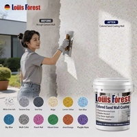Revêtement époxy monocomposant imperméable effet marbre pour surfaces de sol en ciment intérieures et extérieures, avec sable coloré