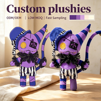 Peluche personnalisée OEM ODM, poupée en peluche unique sur le thème pirate, cirque, horreur, jeu, faible MOQ, figurine de collection pour fans, cadeau
