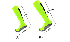 Chaussettes de compression hautes jusqu'au genou, motif géométrique bleu, tricotées, soutien sportif - Product Image 6