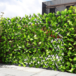 Simulated Solid Wood Fence 40cm70cm120cm Plastic Green <b>Leaves</b> Artificial Flowers For Courtyard Decoration - Product Image 2