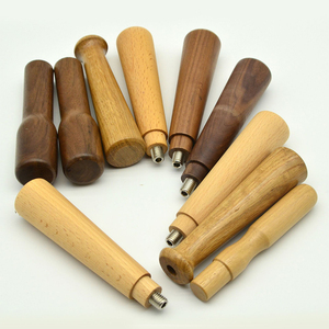 Poignées rectangulaires en bois de hêtre massif pour outils de cuisine et de jardin Décoration intérieure durable de style moderne - Product Image 2