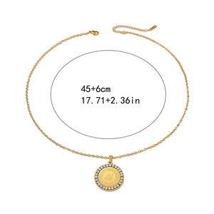 <span class=keywords><strong>Collana</strong></span> <span class=keywords><strong>con</strong></span> incisione Ayatul Kursi islamica Eid in acciaio inossidabile 316 impermeabile, gioielli alla moda <span class=keywords><strong>con</strong></span> zirconi - Product Image 6