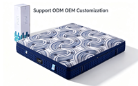 Matelas hybride personnalisé en boîte, taille Queen et King, matelas à ressorts ensachés et mousse à mémoire de forme, vente en gros d'usine OEM