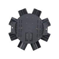 DJ 200W Projecteur LED à Effet Laser à Huit Bras 12*10W RGBW LED Grand Laser Stroboscopique Nid d'Abeille DMX pour Scène, Discothèque, Bar, KTV, Fête