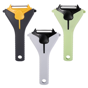 Éplucheur de courgettes 3 en 1 en acier inoxydable, forme en alliage d'aluminium, pour légumes, pommes de terre, tomate, carottes, bouclée, avec couvercle, julienne - Product Image 6