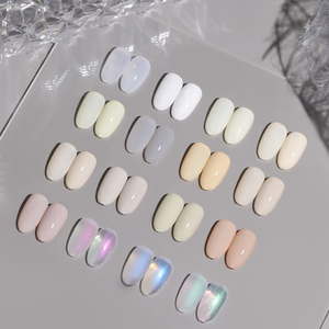 Nouvel ensemble de vernis à ongles gel UV Aurora Ice Transparent, Blanc lait, Blanc riz, Jaune fromage, en promotion - Product Image 4