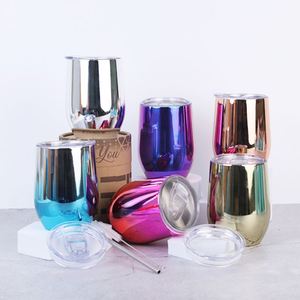 แก้วเก็บความร้อนสแตนเลสสตีลสองชั้นเคลือบ UV ขนาด 12 ออนซ์ คุณภาพสูง เหมาะสำหรับเป็นของขวัญส่งเสริมการขาย ใช้ได้ทั้งกาแฟและไวน์ - Product Image 1