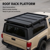 Couverture de benne de camionnette rigide noire mate avec porte-bagages de toit OEM ODM