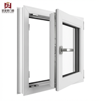 Venta Directa de Fábrica, Ventanas Abatibles Horizontales Modernas de UPVC, Doble Acristalamiento, Vidrio Templado, Resistentes al Viento, Garantía de 5 Años