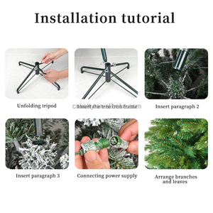 Cây thông Noel nhân tạo chất lượng cao màu xanh lá cây, làm từ PVC+PE, được sản xuất theo yêu cầu của nhà sản xuất, dùng trang trí Giáng sinh tại nhà - Product Image 6