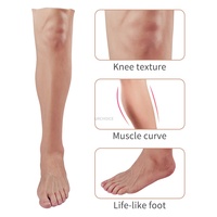 Prothèse de Jambe et Pied Artificiels en Silicone Haute Simulation Portables pour Couvrir les Cicatrices, Fête d'Halloween et Cosplayer