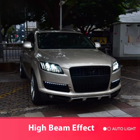 Dédié pour Audi Q7 LED phare assemblage 06-15 modifié dynamique feux de jour écoulement eau lentille de direction nouveau 12V