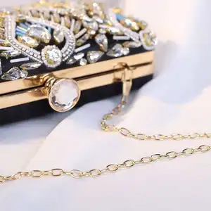 Luxus Bankett Gold Silber Schultertasche Diamant Pailletten Hochzeit Trage-Geldbörse und Handtasche Damenparty Abend Trage-Tasche