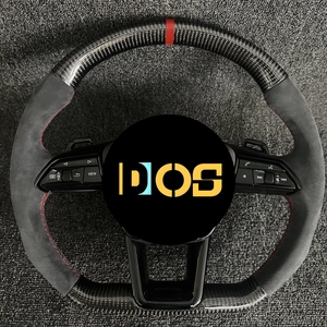 Volant <span class=keywords><strong>de</strong></span> direction en cuir perforé à fond plat DOS Premium Sport, remplacement pour <span class=keywords><strong>Audi</strong></span> S3 S6-S8 <span class=keywords><strong>R8</strong></span> A3 A4-A7 Q3 Q5 - Product Image 5