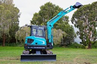 Mini-excavatrice SWE60UF 6 tonnes à balancier zéro avec fonction d'écartement de la flèche, moteur Kubota V2607 Stage V, idéale pour les espaces restreints et la construction urbaine