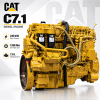 Moteur diesel industriel CAT C7.1 129-240 kW 2200 tr/min pour la construction, l'exploitation minière, les générateurs et les machines lourdes