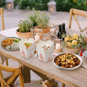 กล่องใส่ก๋วยเตี๋ยวแบบใช้แล้วทิ้ง เป็นมิตรกับสิ่งแวดล้อม ย่อยสลายได้ ทำจากกระดาษคราฟท์ ฐานสี่เหลี่ยม กันรั่ว พกพาสะดวก สำหรับอาหารแบบนำกลับบ้าน เกรดสำหรับอาหาร - Product Image 3