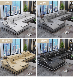 Reposacabezas ajustable para sala de estar, sofás de <span class=keywords><strong>esquina</strong></span> de cuero genuino seccionales - Product Image 6
