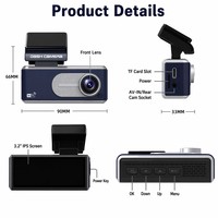 Caméra de tableau de bord avant et arrière 4K avec vision nocturne, WiFi 5 GHz, GPS, ADAS, surveillance 24h/24, caméra de tableau de bord 4K, fabrication OEM/ODM