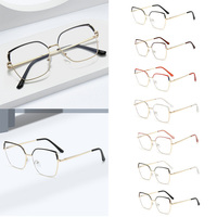 DL LUNETTES rectangle lunettes grande monture en métal lunettes anti lumière bleue lunettes de lecture tendance 2024