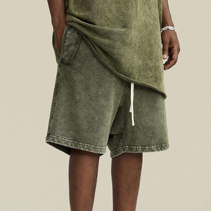 Pantaloncini da uomo personalizzati da uomo tagliati e cuciti Vintage Shorts Casual da uomo in Denim/Shorts con lavaggio acido Cargo - Product Image 4