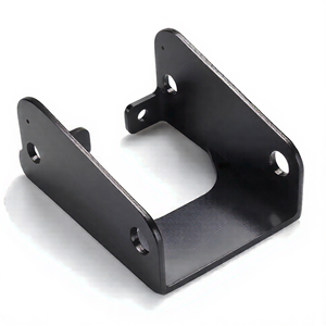 Pièces de pliage CNC non standardisées personnalisées, support en acier noir mat, <span class=keywords><strong>plaque</strong></span> de <span class=keywords><strong>fixation</strong></span> en tôle - Product Image 1